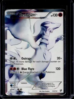 2011 Pokemon Black & White Reshiram #113/114 - Image 1