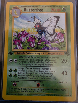 1999 Pokemon WOTC Butterfree 33/64 Jungle 1st Edition - Image 1