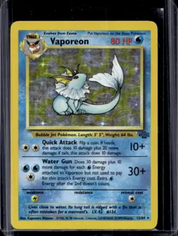 1999 Pokemon Jungle Vaporeon #12/64 - Image 1