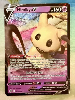 Mimikyu V 68/172 Sword & Shield Brilliant Stars Ultra Rare Pokemon TCG NM - Image 1