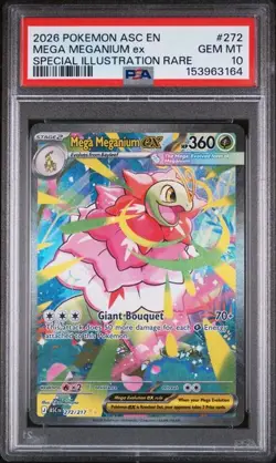 MEGA MEGANIUM Ascended Heroes Special Illustration Rare #272 PSA 10 Pokemon - Image 1