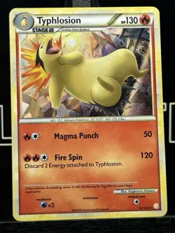 Pokemon Typhlosion Cracked Ice Holo 32/123 Deck Exclusives LP - Image 3