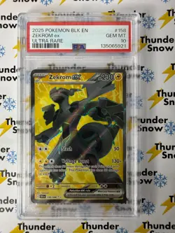 Zekrom ex #158 Ultra Rare 2025 Pokemon Black Bolt Pokemon PSA 10 - Image 1
