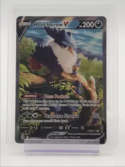 HONCHKROW V 2022 POKEMON SWSH BRILLIANT STARS RARE 162/172 Q2283 - Image 1