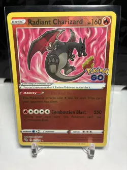 Radiant Charizard 011/078 Pokemon GO Holo LP - Image 1