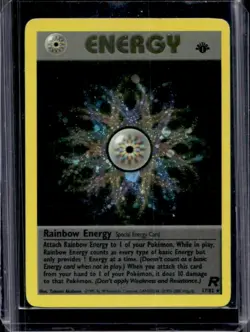 2000 Pokemon Team Rocket Rainbow Energy Holo #17/82 - Image 1