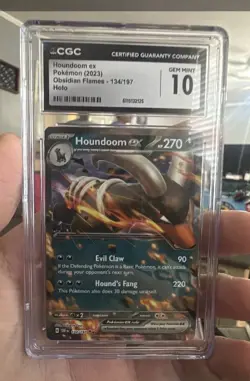 Pokemon Houndoom ex Double Rare 134/197 SV03 Obsidian Flames Holo 270 HP - Image 1