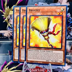 3x Yugioh Playset Broomy MP25-EN385 Common 1st Ed Near Mint - Image 1