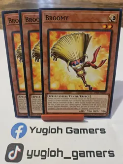 Yu-Gi-Oh Broomy X3 INFO 1st Edition Common Light Played - Image 1