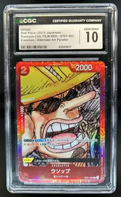 2023 One Piece Premium Japanese FILM RED Usopp Alt Art Common #ST01-002 CGC 10 - Image 1