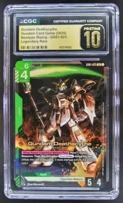 2025 GUNDAM CARD GAME GUNDAM DEATHSCYTHE LEGENDARY RARE CGC 10 PRISTINE TL3 - Image 1