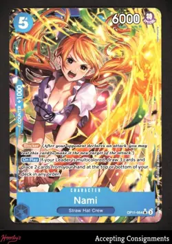 2025 One Piece Card Game A Fist of Divine Speed #OP11054 Nami ALT ART SR - Image 1