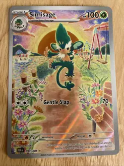 Pokemon TCG Simisage Black Bolt Holo Illustration Rare Card 090/086 SV - Image 1