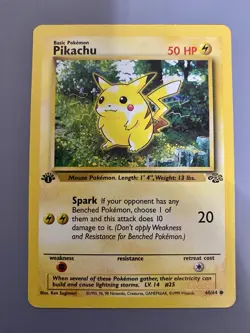1st Edition Pikachu 60/64 Jungle Set Rare Vintage 1999 Pokemon Card - Image 1