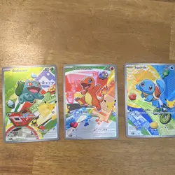 Pokemon TCG MEPI Holo Basic Card Lot Bulbasaur Charmander Squirtle 3 Cards - Image 1