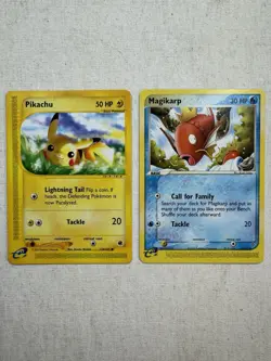 Pokemon Nintendo 2002 Basic English Card Lot Pikachu Magikarp Expedition Vintage - Image 1