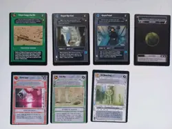 Star Wars CCG Misprint/Miscut Card Lot Of 7, Moderately To Severely Miscut - Image 1
