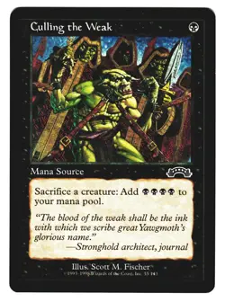 Magic The Gathering MTG - EXODUS 1998 EXO - #55 Culling the Weak x3 LP NM - Image 5