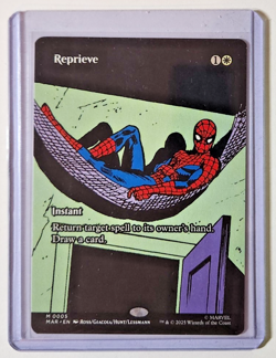 Reprieve Non-Foil Spider-Man Magic the Gathering Borderless Extended Art - Image 1