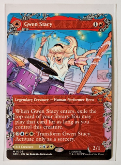 Gwen Stacy Non-Foil #209 Spider-Man Magic the Gathering Borderless - Image 1