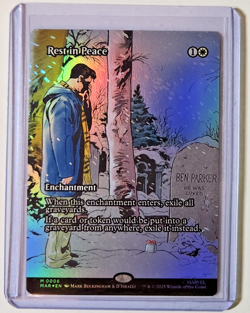 Rest in Peace Foil Spider-Man Magic the Gathering Borderless Extended Art - Image 1