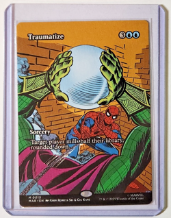 Traumatize Non-Foil Spider-Man Magic the Gathering Borderless Extended Art - Image 1