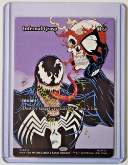 Infernal Grasp Non-Foil Spider-Man Magic the Gathering Borderless Extended Art - Image 1