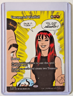 Unexpected Windfall Non-Foil Spider-Man Magic Borderless Extended Art - Image 1