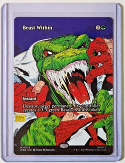 Beast Within Non-Foil Spider-Man Magic the Gathering Borderless Extended Art - Image 1