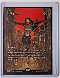 Silkguard Non-Foil Spider-Man Magic the Gathering Borderless Extended Art - Image 1