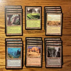 MTG: 66 Odyssey Edition Lot Non-basic (21) & Basic (45) Land / Mana Lot - Image 1