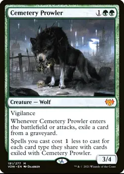 X 1 Cemetery Prowler NM-M Innistrad Crimson Vow 191 MTG Magic The Gathering - Image 1