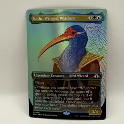 4x MTG Nadu, Winged Wisdom (Borderless) Playset Modern Horizons 3 Foil NM 0377 - Image 3