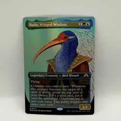 4x MTG Nadu, Winged Wisdom (Borderless) Playset Modern Horizons 3 Foil NM 0377 - Image 5