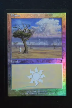 Magic The Gathering MTG PLAINS (333) FOIL Odyssey LP Lightly Played - Image 1