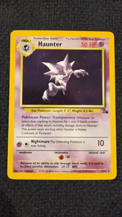 Pokemon TCG Haunter Fossil 6/62 Holo 1999-2000 Wizards Base Set Copyright... - Image 1