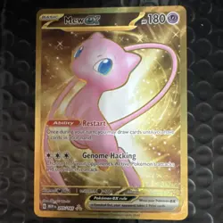 Pokemon Mew ex Gold Full Art Holo Scarlet & Violet 151 205/165 Basic EX HP180 - Image 1