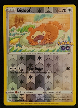 2022 Pokemon GO Reverse Bidoof (Peelable Ditto) #059/078 EX-NM - Image 1