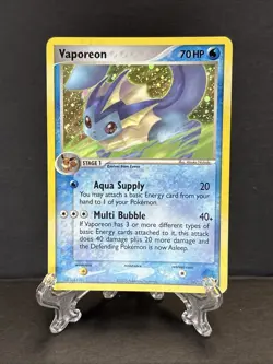 Pokemon Vaporeon Holo EX Unseen Forces 19/115 Pokemon TCG MP - Image 1
