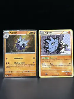 Larvitar Bundle 120 (promo w/swirl) 38/95 (regular) - Pokemon Cards - NM/MP - Image 1