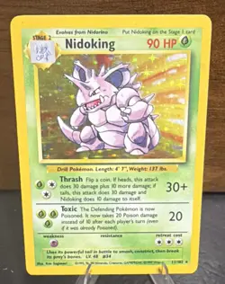 NIDOKING 1999 POKEMON BASE SET HOLO RARE 11/102 Q1048 - Image 1