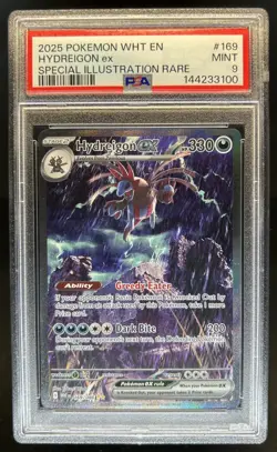 2025 Pokemon White Flare Hydreigon ex Special Illustration Rare #169/086 PSA 9 - Image 1