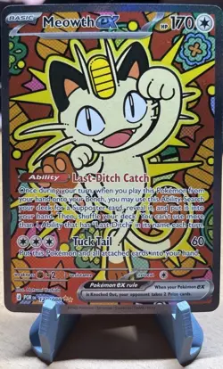 2026 Pokemon Perfect Order Meowth ex Special Illustration Rare #121/088 - Image 1