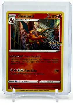 Pokemon Charizard Pokemon GO 010/078 HP 170 Stage 2 Holo NM - Image 1