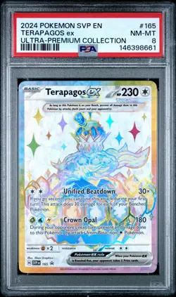 2024 POKEMON SVP PROMO ULTRA-PREMIUM COLLECTION #165 TERAPAGOS EX PSA 8 - Image 1