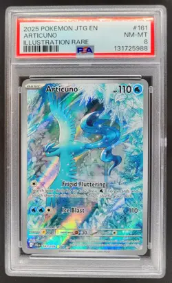 2025 Pokemon Journey Together Articuno #161/159 Illustration Rare PSA 8 MH - Image 1