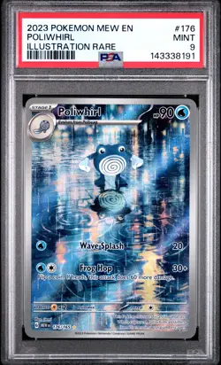 2023 POKEMON MEW EN-151 ILLUSTRATION RARE #176 POLIWHIRL PSA 9 - Image 1