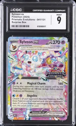 2025 PRISMATIC EVOLUTIONS-SURPRISE BOX #041/131 POKEMON CGC 9 - Image 1