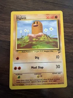 Pokemon TCG Diglett 71/130 Base Set 2 WOTC LP - Image 1