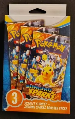 Pokemon TCG Scarlet And Violet Surging Sparks Booster Hanger Box ** NEW ** - Image 1
